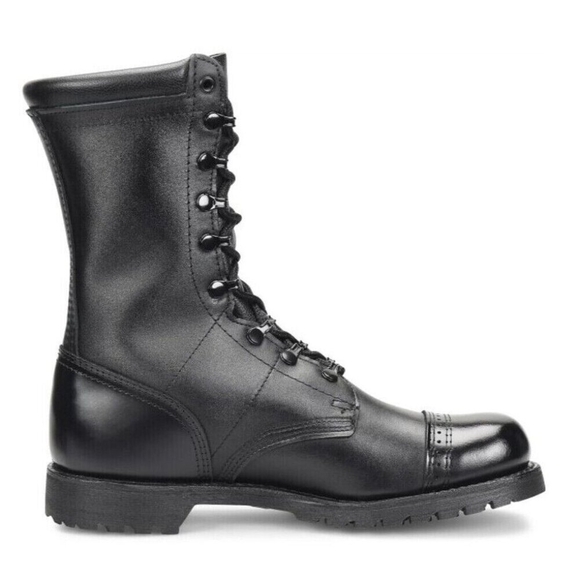 Nice Carolina Jump Boots Black Leather Made In Usa Sz 8 Paratrooper